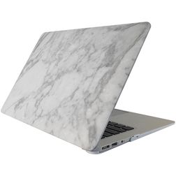 Mobigear Marble MacBook Pro 13 Inch (2008-2012) Hardshell MacBook Case - White / Grey - Model A1278