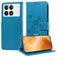 Mobigear Flowers POCO X6 Pro Funda tipo libro Cartera - Azul