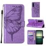 Mobigear Butterfly Sony Xperia 1 IV Lompakkokotelo + Setelitasku - Violetti
