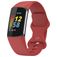 Mobigear Sport Dual Silikoni Fitbit Charge 5 Ranneke Tappikiinnitys - Punainen