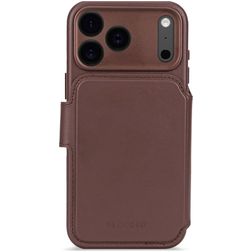 Decoded Detachable Wallet iPhone 17 Pro Max MagSafe Funda Piel auténtica Funda tipo libro 2 en 1 con carcasa extraíble Cartera - Chocolate Brown