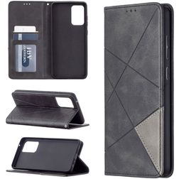 Mobigear Rhombus Slim Samsung Galaxy A72 Capa livro - Preto