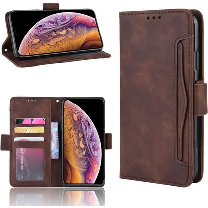 Mobigear Slide Wallet iPhone 11 Lompakkokotelo + Setelitasku - Ruskea
