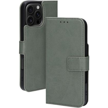 Mobiparts Classic Wallet MagSafe iPhone 16 Pro Max Wallet case - Stone Green