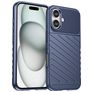 Mobigear Groove iPhone 16 TPU flexible Carcasa - Azul