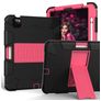 Mobigear ShieldStand iPad Air 5 (2022) Cover Hård plast / Silikone Bagsidecover + Stylus-holder + Stander - Sort / Lyserød