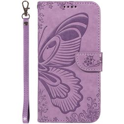 Mobigear Butterfly Samsung Galaxy S25 Plånboksfodral med sedelfack - Lila
