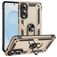 Mobigear Armor Ring Samsung Galaxy S25 Edge Plástico rígido Capa traseira Antichoque com anel - Dourado