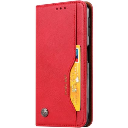 Mobigear Card Set Samsung Galaxy A30s Pungetui med Seddelrum - Rød