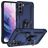 Mobigear Armor Ring Samsung Galaxy S22 Plástico rígido Capa traseira Antichoque com anel - Azul