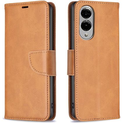 Mobigear Excellent Samsung Galaxy S25 Edge Knížkové pouzdro Peněženka - Koňaková