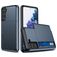 Mobigear Card Samsung Galaxy S21 Plus Funda Plástico rígido Carcasa Antigolpes con tarjetero - Azul oscuro