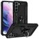 Mobigear Armor Ring Samsung Galaxy S22 Hårdt Bagsidecover Stødsikkert med ringholder - Sort