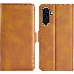 Mobigear Slim Magnet Samsung Galaxy A36 Pungetui med Seddelrum - Cognac