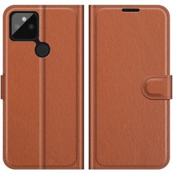 Mobigear Classic Google Pixel 5a 5G Cover a libro portafoglio - Marrone