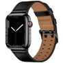 Mobigear Milano Læder Apple Watch Urrem Spændelås - 42/41/40/38 mm - Sort