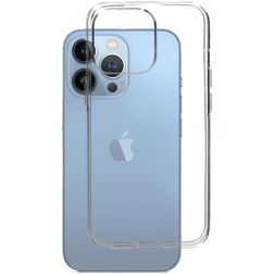Mobiparts Classic Gennemsigtig iPhone 13 Pro Fleksibel TPU Bagsidecover - Gennemsigtig