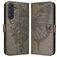 Mobigear Butterfly Samsung Galaxy M55 Plånboksfodral med sedelfack - Grå