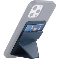 Mobigear Folding Snap-On Kortholder - 3 kort - MagSafe-kompatibel - Mørkeblå
