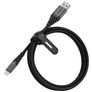 OtterBox Nylon Braided USB-A – Apple Lightning Kaapeli MFI 1 m - Musta