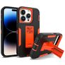 Mobigear Heavy Armor Stand iPhone 14 Pro Max Hard Case Back cover Shockproof with Stand - Black / Red