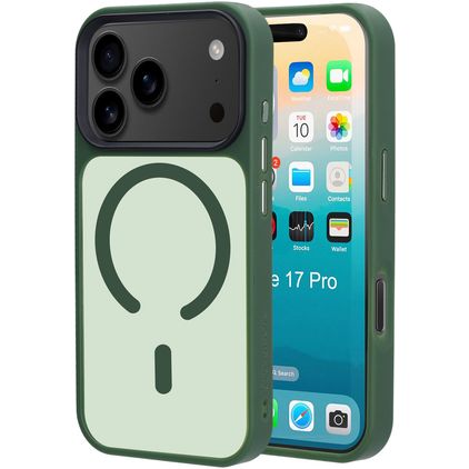 Mobiparts Hardcover iPhone 17 Pro MagSafe Hårdt Bagsidecover - Satin Green