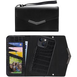 Mobilize Elegant Magnet iPhone 13 Mini Cover Aftagelig 2-i-1-clutch - Black Croco