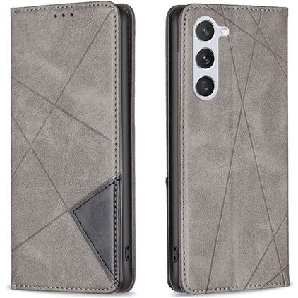 Mobigear Rhombus Slim Samsung Galaxy S25 Lompakkokotelo - Harmaa