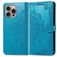Mobigear Mandala iPhone 16 Funda tipo libro Cartera - Azul