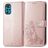 Mobigear Clover Motorola Moto G22 Cover a libro portafoglio - Oro rosa