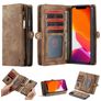 CaseMe 008 iPhone 11 Funda tipo libro 2 en 1 con carcasa extraíble Cartera - Marrón