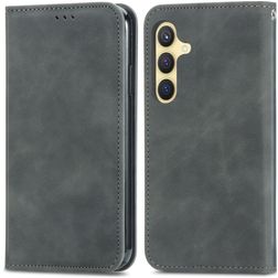 Mobigear Retro Slim Samsung Galaxy S25 Plus Pungetui - Grå