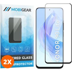 Mobigear Premium HONOR 90 Lite Härdat glas Skärmskydd - Skalvänligt (2-pack)