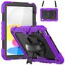 Mobigear SureGrip Xtreme iPad 11 (2025) Plastica rigida / Silicone Back cover + Tracolla + Supporto - Viola