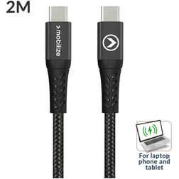 Mobilize Strong Nylon Cabo USB-C para USB-C 2 m - Preto