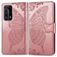 Mobigear Butterfly Huawei P40 Pro Funda tipo libro Cartera - Oro rosa