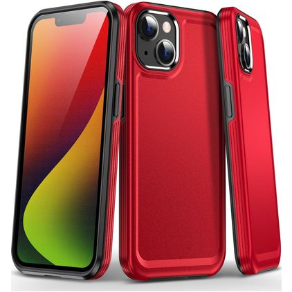 Mobigear Slim Armor iPhone 15 Plus Fodral Hårdplast Skal Stötsäkert - Röd
