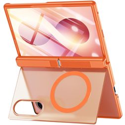 Mobigear Kickstand Samsung Galaxy Z Fold 8 MagSafe Tvrdý plast Zadní kryt odolný proti nárazům se stojánkem - Oranžová