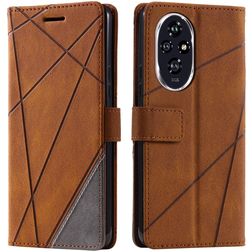 Mobigear Rhombus HONOR 200 Cover a libro portafoglio - Marrone