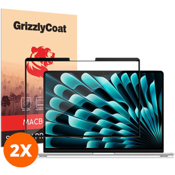 GrizzlyCoat Premium MacBook Air 13 pollici (2022-2026) Protezione schermo in pellicola - Compatibile con le cover (confezione da 2)