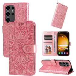 Mobigear Sunflower Samsung Galaxy S24 Ultra Cover a libro portafoglio - Oro rosa