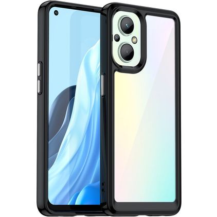 Mobigear Crystal OPPO Reno 7 Lite Hardcase Back cover - Trasparente / Nero