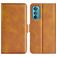 Mobigear Slim Magnet Motorola Edge 30 Wallet case - Cognac
