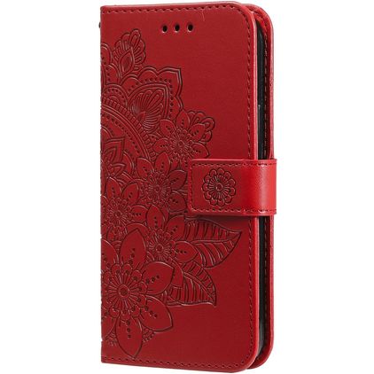 Mobigear Flowers POCO F4 Capa livro Carteira - Vermelho