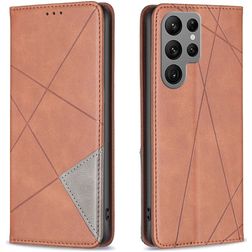 Mobigear Rhombus Slim Samsung Galaxy S25 Ultra Lompakkokotelo - Ruskea