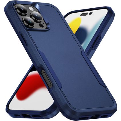 Mobigear Heavy Armor iPhone 16 Pro Tvrdý plast Zadní kryt odolný proti nárazům - Modrá
