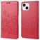 Mobigear Flowers iPhone 14 Wallet case - Red