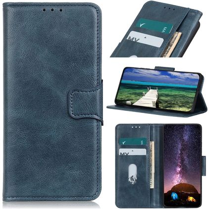 Mobigear Classy iPhone 14 Pro Wallet case - Blue