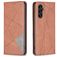 Mobigear Rhombus Slim Samsung Galaxy A56 Plånboksfodral - Brun