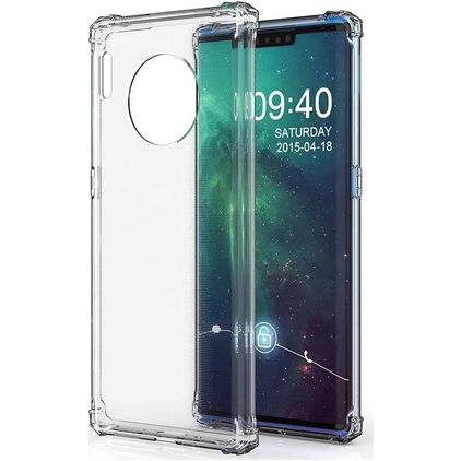 Mobigear Cushion Gennemsigtig Huawei Mate 30 Fleksibel TPU Bagsidecover Stødsikkert - Gennemsigtig